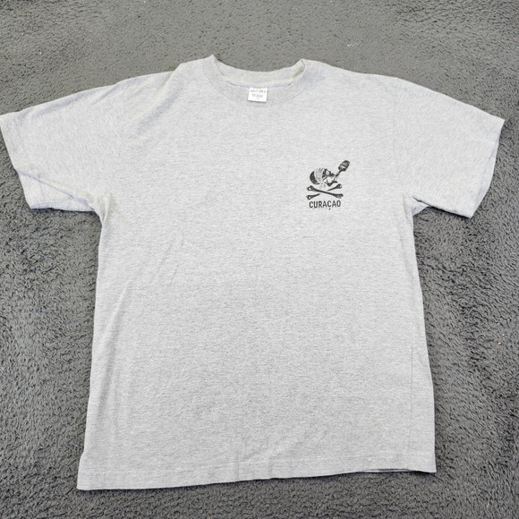 Weekend Curacao Beer Skull‎ Graphic T-Shirt Novelty Tee Pre-Shrunk L - Picture 1 of 7